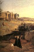  Jean Baptiste Camille  Corot Hagar in the Wilderness USA oil painting reproduction